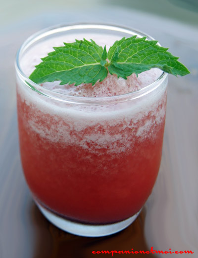 Cocktail pastèque menthe