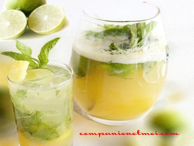 Boisson detox menthe citron miel
