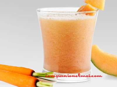 Smoothie banane carotte ananas et melon