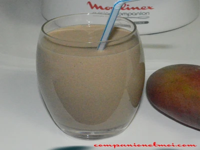 Smoothie chocolat mangue