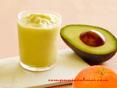 Smoothie orange avocat