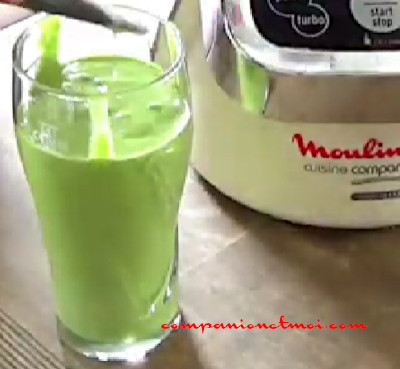 Smoothie vert épinards banane pomme