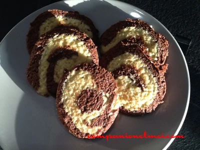 Biscuit spirale amande cacao
