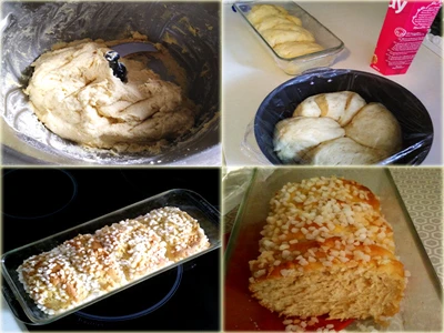 Préparation de la brioche au mascarpone