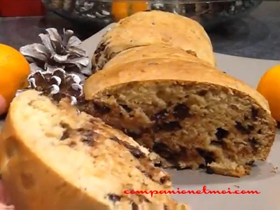Brioche de noël aux pépites de chocolat