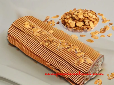 Bûche à la crème moka