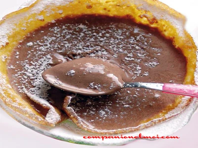 Crêpes et ganache au chocolat