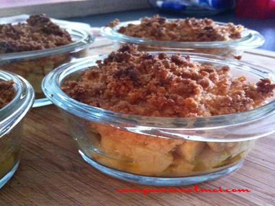 Crumble coco aux pommes