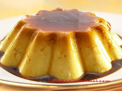 Flan au chocolat blanc