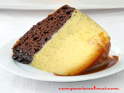 Flan aux œufs et chocolat