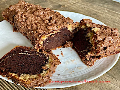 Gâteau marbré glaçage rocher