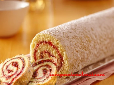 Gâteau roulé à la confiture d'airelles