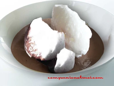 Ile flottante au chocolat