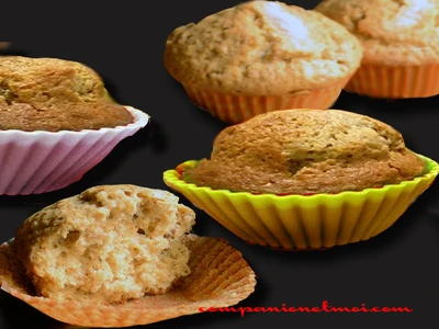 Madeleines intégrales d'avoine et de noix