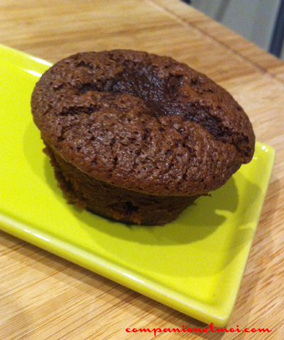 Muffins au chocolat à la farine d'orge mondé au companion