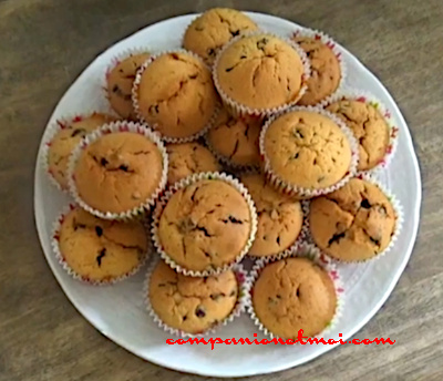 Muffins vanillés aux pépites de chocolat noir