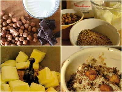 Préparation recette Parfait aux noisettes