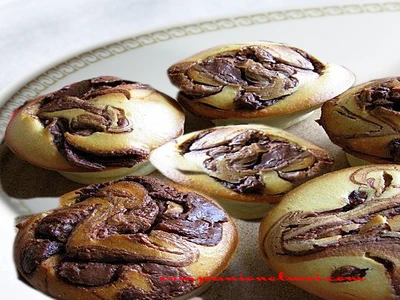 Petits gâteaux marbrés au nutella