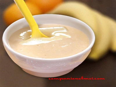 Semoule fine au lait banane et orange pour bébé