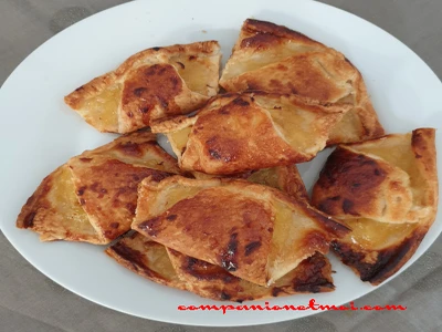 Tarte marguerite aux pommes et aux raisins secs