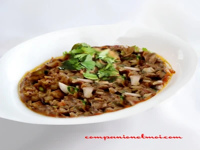 Baingan bharta ou caviar d'aubergine