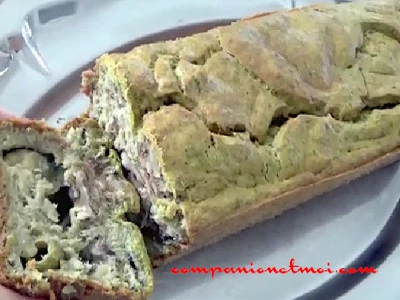 Cake salé au thon et épinards