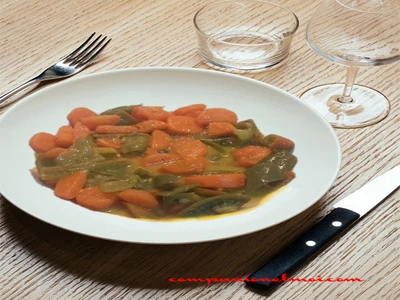 Carottes et poivrons à la bière