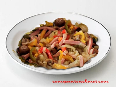 Champignons aux trois poivrons