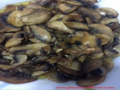Champignons flambés au cognac