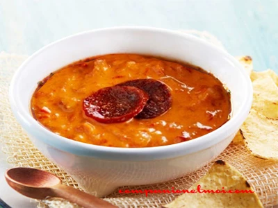 Crème de poivrons au chorizo