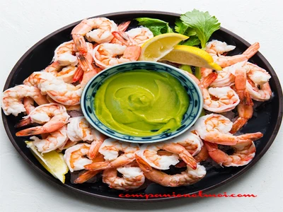 Crevettes à la crème d'avocats