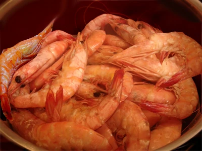 Crevettes cuisson vapeur