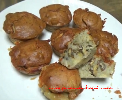 Muffins salés au roquefort et aux noix