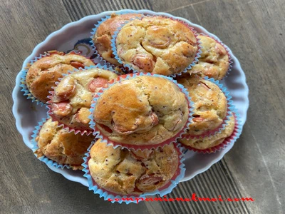 Muffins salés knacks et moutarde