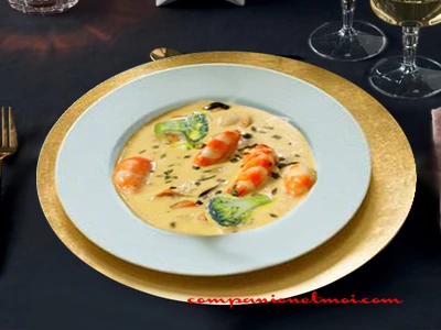 Nage de gambas au safran