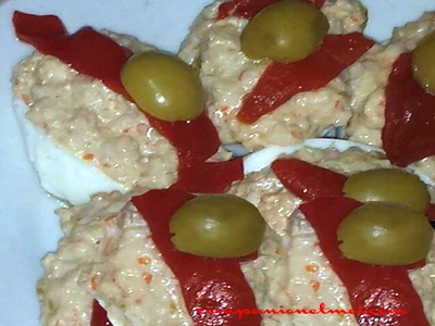 Œufs mayonnaise au surimi et thon