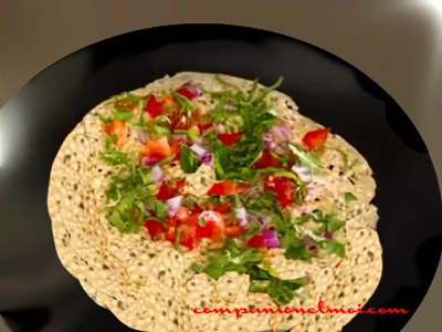 Papadum oignon tomate coriandre