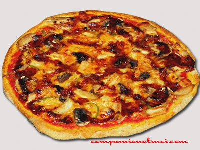 Pizza au poulet et aux quatre fromages