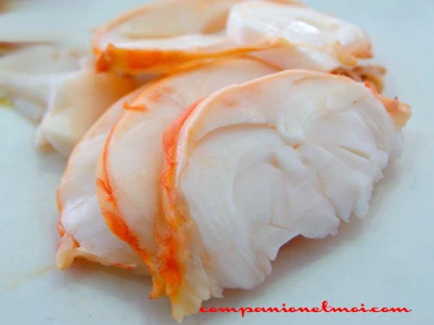 Queue de homard à la vapeur