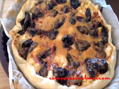 Quiche aux pruneaux feta et jambon