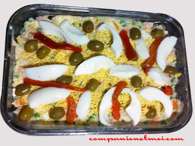 Salade aux crevettes et au thon