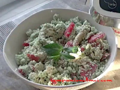 Salade chou-fleur tomates poulet menthe