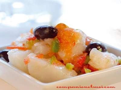 Salade de cabillaud cru
