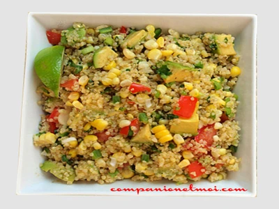 Salade de maïs à l'avocat et au quinoa