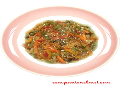Salade de poivrons et d'oignons