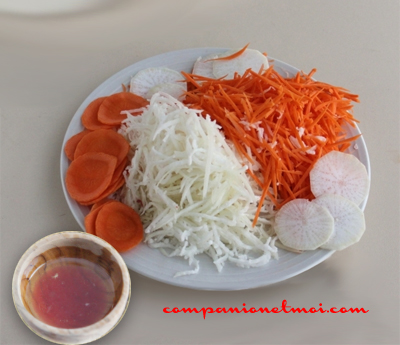 Salade de radis et de carottes à la coréenne
