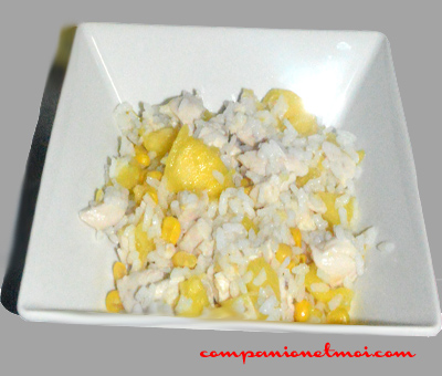 Salade de riz et poulet