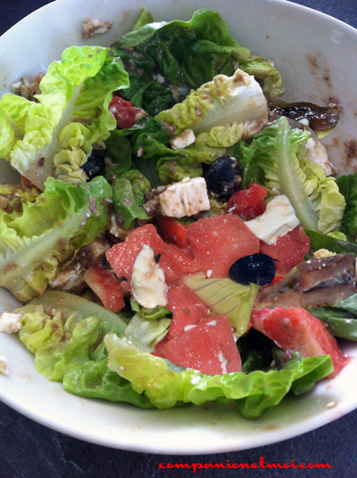 Salade grecque pastèque et feta