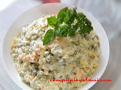 Salade lituanienne de pommes de terre oeufs et carottes