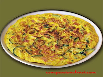 Tortilla de courgettes et de jambon